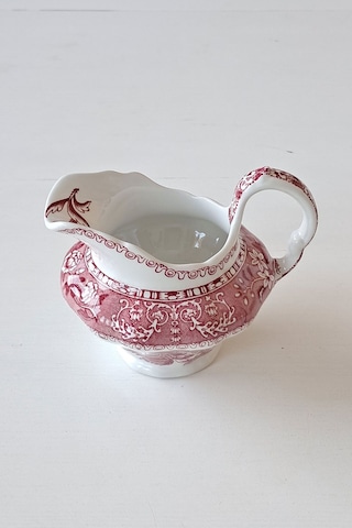 Pembe Spode Tasarım C1833 Antika Sütlük Veya Sosluk Çok Renkli