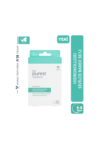 The Purest Solutions Hidrokolloid Akne Karşıtı & Yatıştırıcı Bant 36'lı