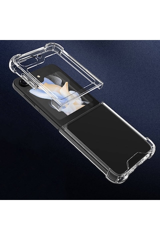 Mobilteam Galaxy Z Flip 5 Uyumlu Nitro Anti Shock Silikon-renksiz Renksiz
