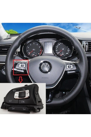 Volkswagen Direksiyon Düğme Tuş Takımı Sol Taraf 5G0959442 - 28063533