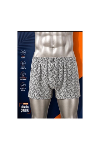No Brand Renkli Boxer Beyaz Beyaz