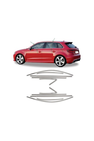 Audi A3 Hb Krom Cam Çerçevesi Set 2013-2020 10 Parça