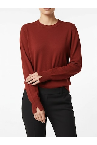 Sisley Kaşmir Karışımlı Regular Fit Kazak Kadın Koyu Kırmızı Kazak - 325a102hm100f