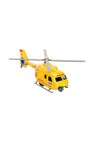 Maxx Wheels Sesli Işıklı Çek Bırak Die Cast Helikopter Metal Gövde Çok Renkli
