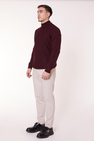 Braccas Erkek Yandan Cepli Beli Yarım Lastikli Slim Fit Chino Bej Pantolon Bej