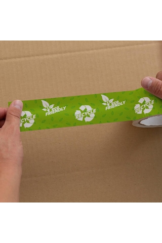 Geri Dönüşüm Yeşil Koli Bandı En:45cm Metraj:66metre 1.adet