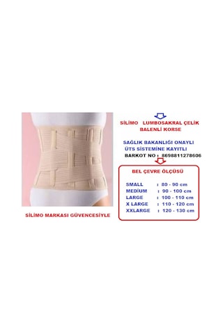 Çelik Çubuklu Bel Korsesi Lumbosacral Korse Demirli Bel Kemeri