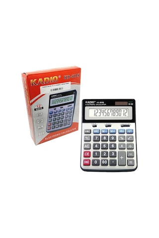 Kadio KD-6118 Büyük Boy 12 Hane Hesap Makinesi