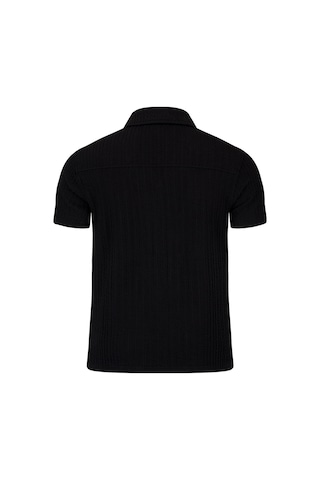 Hatemoğlu Siyah Regular Fit Apaş Yaka Gömlek