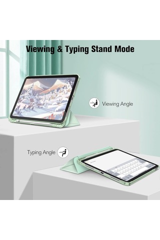 Apple Uyumlu iPad Air 11inç M2/m3 2025-2024 Kılıf Flip Cover Kalem Bölmeli Pc Case Kılıf