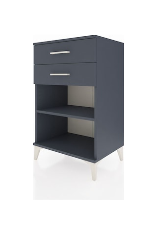 Hyperion Komodin Tek Raflı 2 Çekmeceli 60x44x96 Antrasit-antr... Antrasit