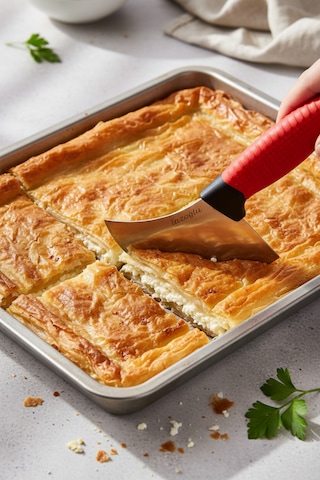 Redmaster Serisi Börek Bıçağı-dalgalı Ağız Profesyonel Kullanım Kırmızı - Siyah