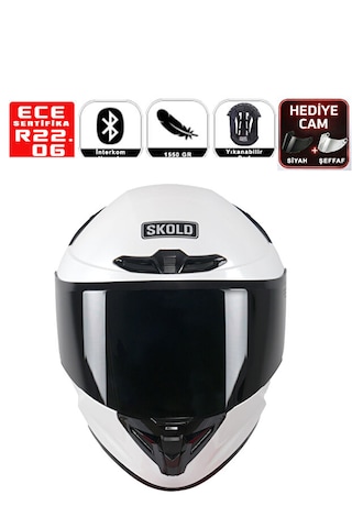 Skold Rapid Full-face Motosiklet Kaskı Ece-22.06 Beyaz