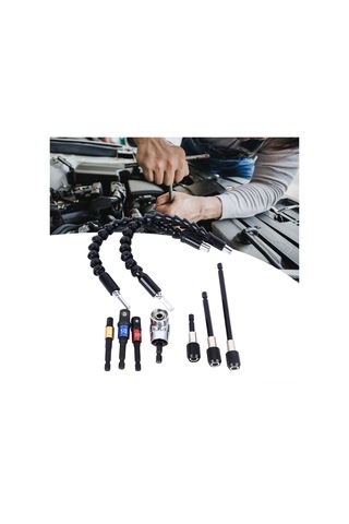 Xindoker Metal-plastik Materyalli Çok Fonksiyonlu Matkap Uzatma Seti, Hızlı Bağlantı Ve Esnek Eksen İle Otomobil, Ev Tamiri İçin Uygun