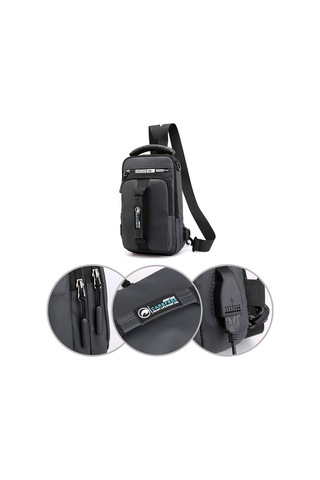 Haoshuai 1100-1 Omuz Çantası Sırt Çantası-Lacivert Lacivert