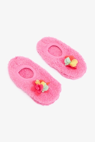 Penti Pembe Kız Çocuk Pretty Nakışlı Tokalı Kaymaz Tabanlı Ev Patiği