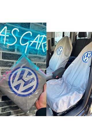 Volkswagen Üniversal Gri Ön 2 Li Tela Servis Kılıfı 2'li Set Volkswagen Üniversal Gri Ön 2 Li Tela Servis Kılıfı 2'li Set
