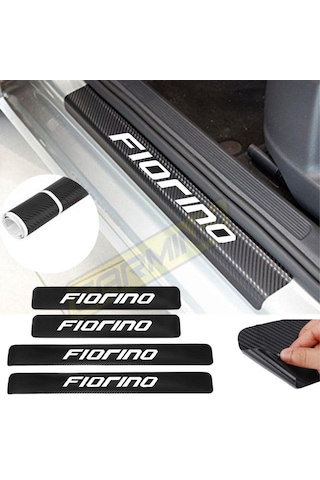 Fiat Fiorino Karbon Kapı Eşiği Sticker 4 Adet