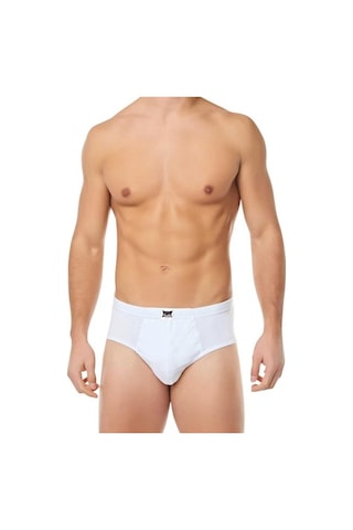 Tutku Erkek Penye Slip Külot Beyaz 0109 - 12 Adet 001