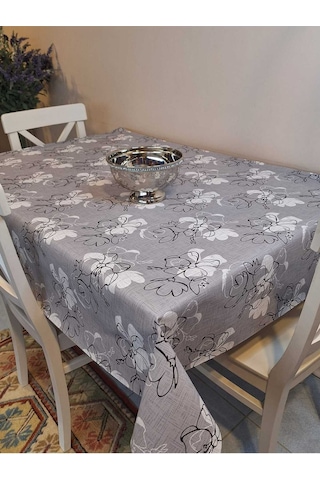 Elyaflı Pvc Masa Örtüsü Modern, Dayanıklı, Silinebilir Ve Şık Görünüm 01fnt1270 Gri