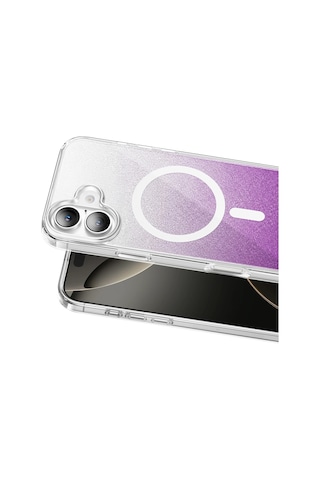 Onegif Apple Apple iPhone Uyumlu 17 Sora Simli Magsafe Kapak - Mor - Mor