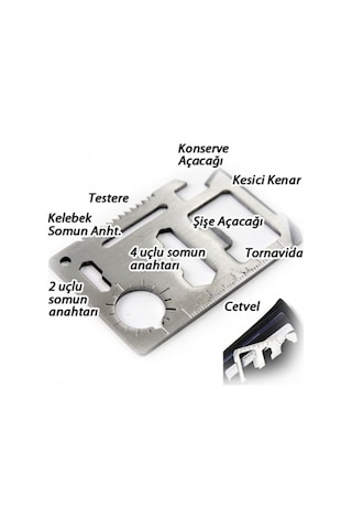 Acil Durum Kartı Survival Kit 11In1