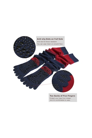 Flybuy Kadın Uyluk Yüksek Parmak Çorap Beş Parmaklı Çizgili Kaymaz Bacak Sıcak Tutucu Dans Yoga Uzun Çizme Çorapları Siyahtan Griye Siyah - Gri