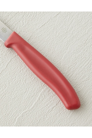 English Home Silent Slash Paslanmaz Çelik 6'lı Bıçak 9 Cm Kırmızı Kırmızı