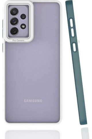 Galaxy A73 Kılıf Zore Mima Kenarları Renkli Silikon Kılıf