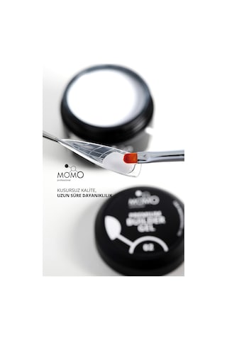 Momo Professional Premium Builder Gel Protez Tırnak Jeli No.02 Beyaz 10 gr