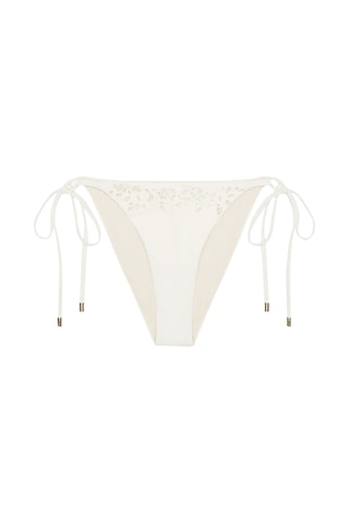 Peony - Peonyofficiall Işlemeli Ip Bikini Altı Krem