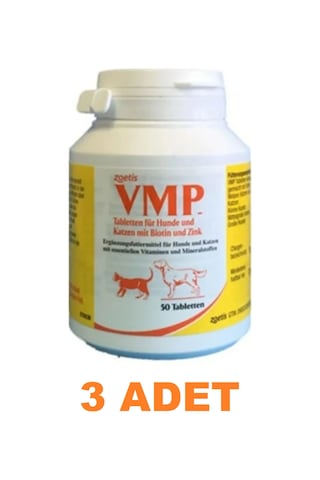 Zoetis Vmp Kedi ve Köpek Için Vitamin 3 x 50 Tablet