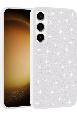 Zore Galaxy Uyumlu S25 Plus Kılıf Parlak Taşlı Tasarım Sys Pırlanta Kapak - Siyah Siyah