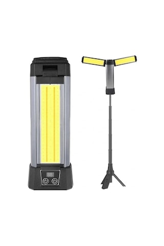 Powermaster Pm-24565 25 Watt Usb - Type-c Girişli P50 Ve Cob Ledli 2 Kanatlı Kollu Çalışma Lambası