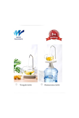Watertouchmatic Şarjlı Su Pompası Beyaz