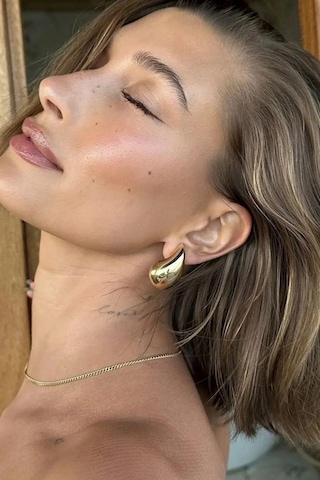 Oqqo Gold Gözyaşı Damla Kadın Küpe Altın