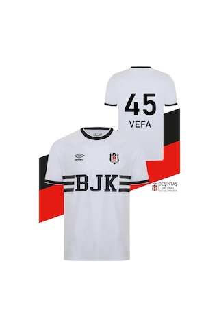Beşiktaş Orijinal Lisanslı Nostalji Beyaz Bjk Kişiye Özel Çocuk Forma Hediyelik Ahşap Kutululu Beyaz - Sarı