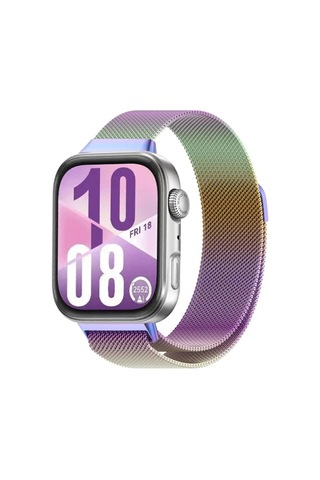 Huawei Watch Fit 3 / Fit 4 / Fit 4 Pro Uyumlu Metal Örgü Hasır Manyetik Kordon