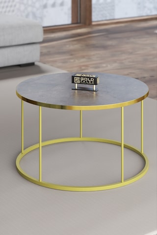 Orta Sehpa Ve Zigon Sehpa Terra Set Gold Gordion