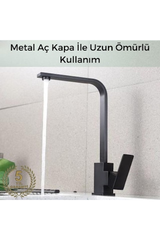 Fleko Siyah Mutfak Eviye Bataryası Siyah