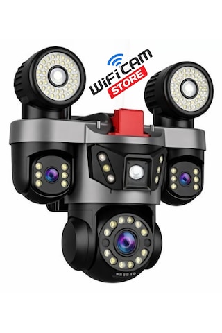İcsee App 3 Kameralı Ve Projektörlü Wifi Ptz Kamera 3+3+3 Mp