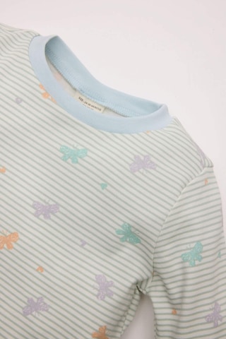 DeFacto Kız Bebek Pijama Takım Kelebek Desenli Bisiklet Yaka Uzun Kollu Üst Beli Lastikli Uzun Alt D3440A524WNER98 Ekru