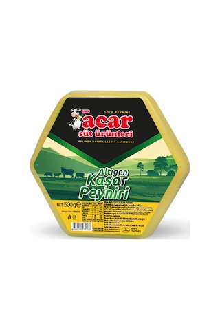 Acar Süt Ürünleri Altıgen Kaşar Peyniri 500 G Acar Süt Ürünleri Altıgen Kaşar Peyniri 500 G