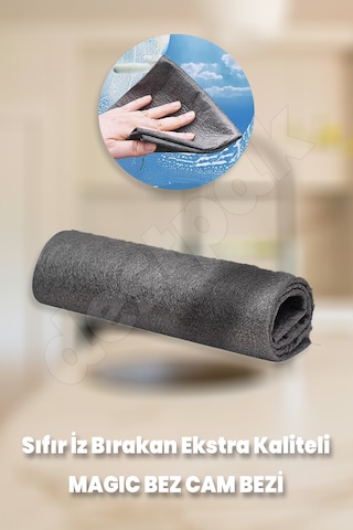 4'lü Set Pencere Cam Temizleme Seti - Camçek, 700ml Sprey Kutu Beyaz