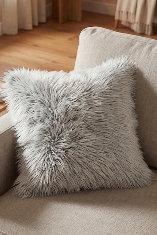 Raschel Home Tüy Dökmez Premium Yumuşak Kirpi Tavşan Tüyü Kırlent Kılıfı Yastık Kılıfı 1 Adet 43x43 Gri