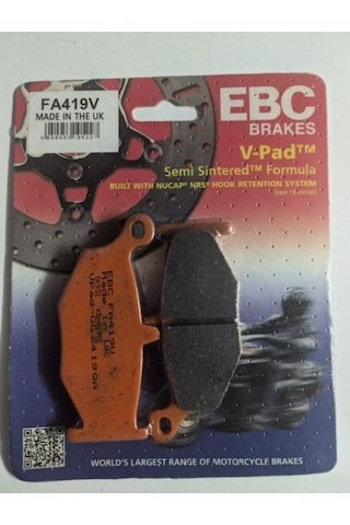 Ebc Fa419v 2006-2010 Suzuki Gsr 600 Uyumlu Arka Fren Balatası Yarı Sinterli Balata