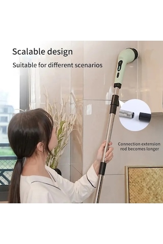 Createtech Temizleme Şekil. Kablosuz Gerici Fırçası Elektrikli Banyo Jw