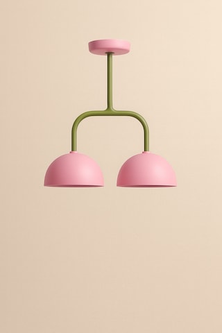 Dualdome Metro Sarkıt Lamba-avize - Modern Endüstriyel Mufak Hol Cafe Salon Avize Pembe