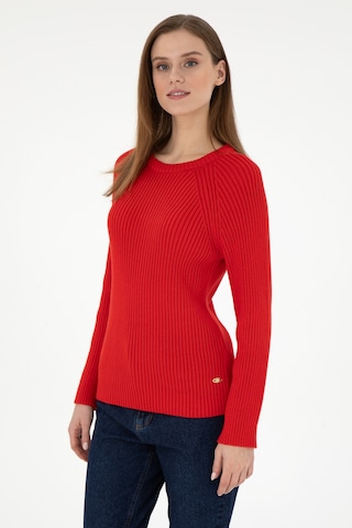 U.S. Polo Assn. Kadın Kırmızı Bisiklet Yaka Kazak 50297095-VR030