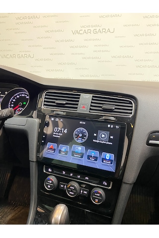 Volkswagen Golf 7 2012-10 10" Siyah Uyumlu Androıd Multimedya Gerçek 2/32 Kablosuz Carplay Geri Görüş Kameralı 10"